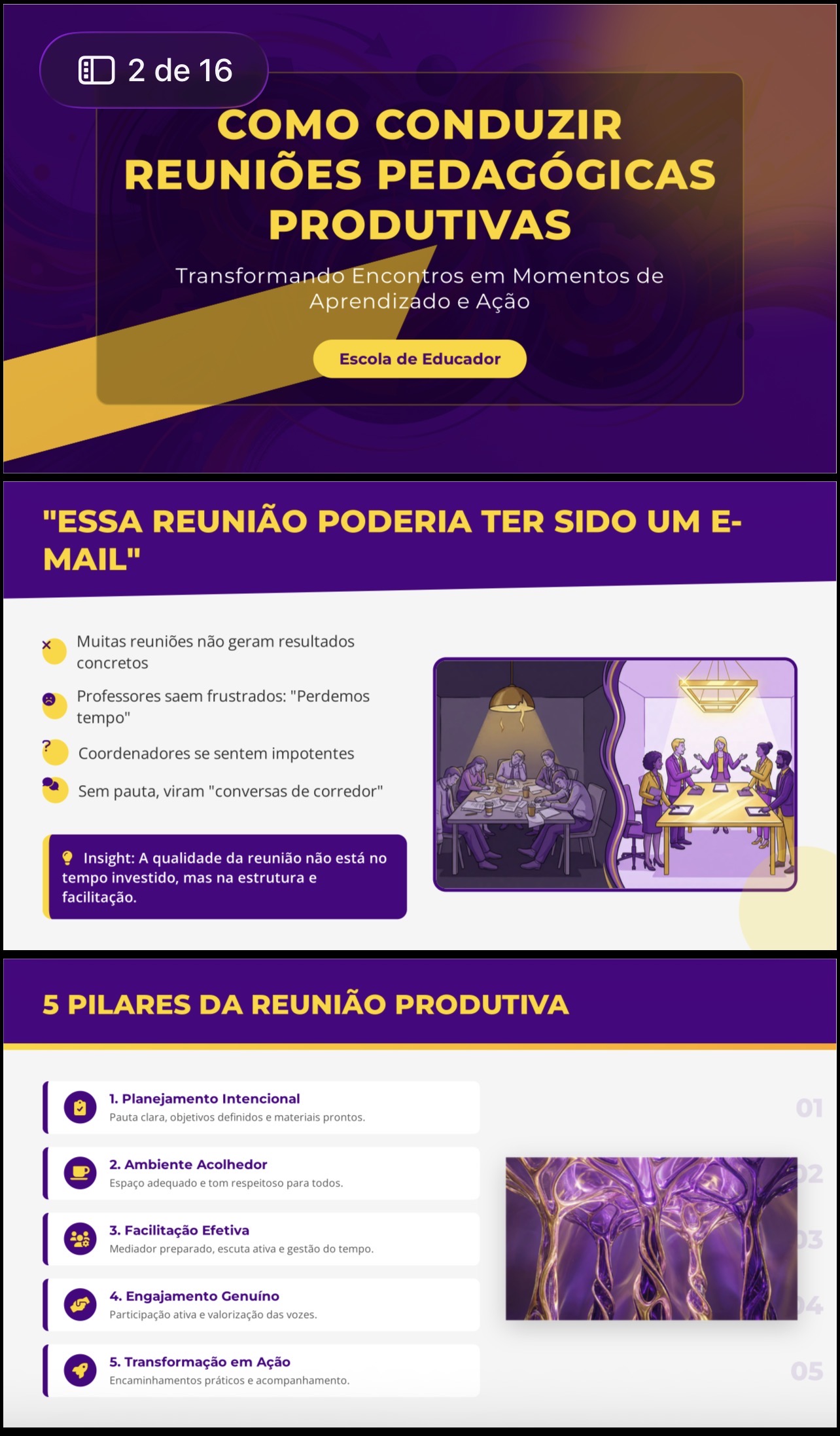 Como Conduzir Reuniões Pedagógicas Produtivas